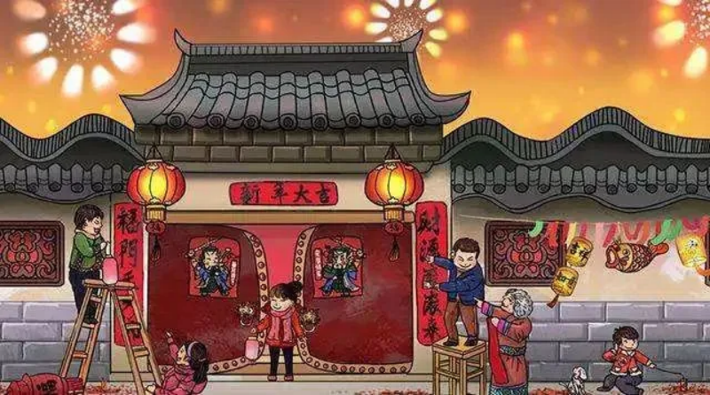 除夕-貼春聯